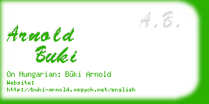 arnold buki business card