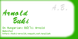 arnold buki business card